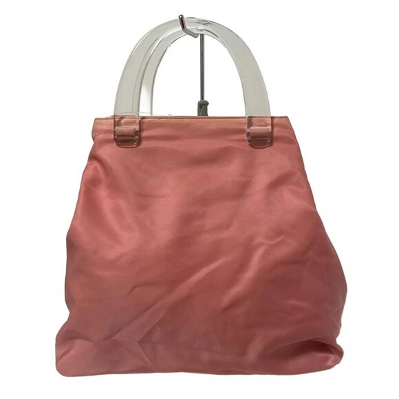 PRADA - Pink Clear Nylon Plastic Tote Bag - Picture 3 of 9